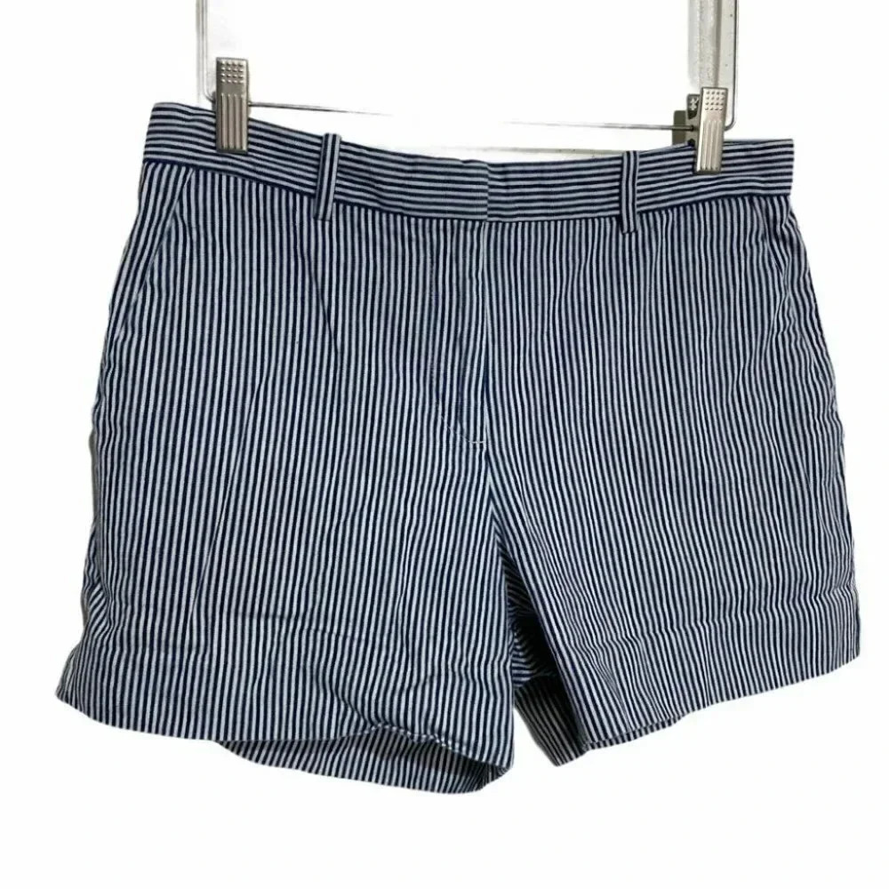 Gap‎ 4 tailored shorts blue pinstripes